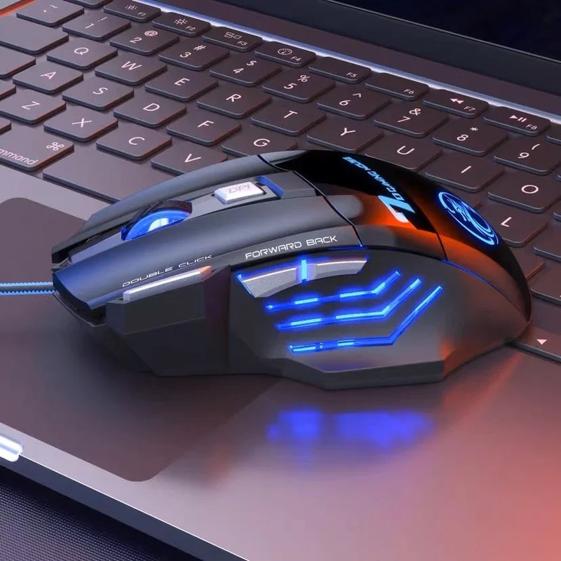 Mouse Gamer X7 com Iluminação LED e Ajustes DPI – Com Fio