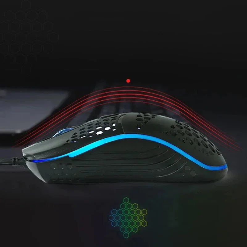 Mouse Gamer com Fio KNUP KP-MU010 - Iluminação LED RGB e Alta Precisão