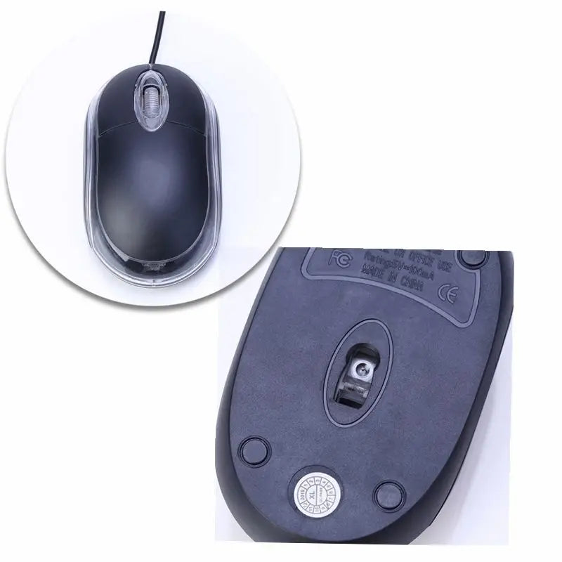 Mouse com Fio LED - Ergonomia e Estilo com Conexão USB