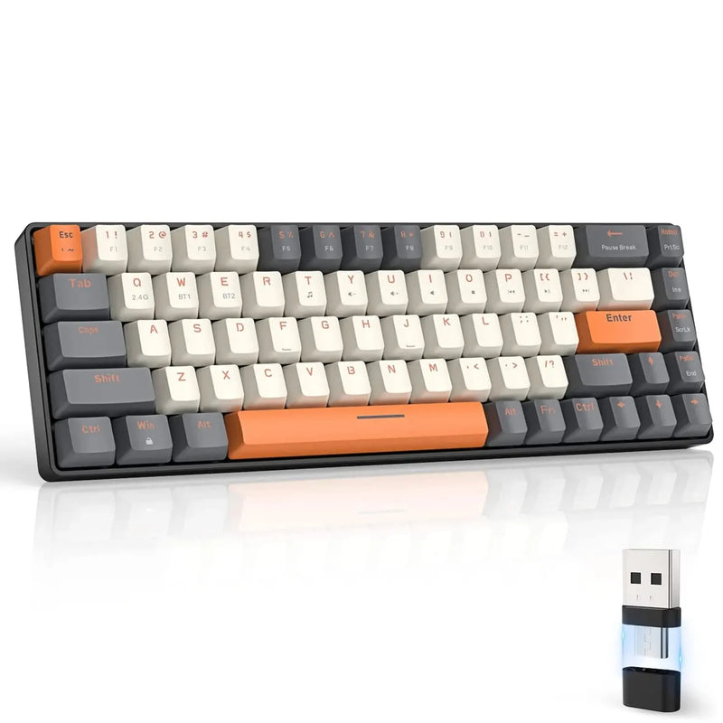 Teclado 100% Mecânico | Compacto Dual Mode K68